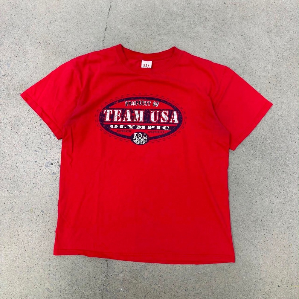 Vintage 90s Olympics Team USA T-Shirt (Size Large)
